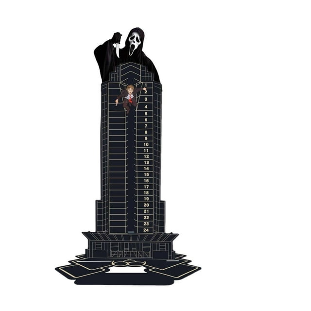 Calendario de Adviento de Halloween 2024 KEVCHE 23cm Rascacielos Halloween Horror Personaje Ghostface