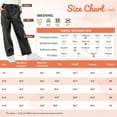 thumbnail image 4 of Rolanko Girls Faux Leather Pants Straight Wide Leg Streetwear Trousers with Pockets Kids Pants 4-14 Years, 4 of 5
