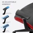 thumbnail image 5 of XJ-HOME Ergonomic Office Chair, Home Office Desk Chair, Comfortable Gaming Chair with Lumbar Support, High Back Desk Chair with 3D Adjustable Armrest & Headrest, 360° Swivel Computer Desk Chair, Red, 5 of 8