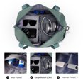 thumbnail image 5 of Gynky Travel Duffel Bag for Women Men Waterproof Carry On Expandable Duffle Tote Shoulder Weekender Overnight Bags w/ 3 Front Pocket/Wet Dry Pocket/Trolley Sleeve, Sport Dance Gym Luggage, 5 of 10
