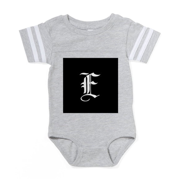 CafePress - Gothic Initial E - Cute Infant Baby Football Bodysuit