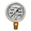 Zenport LPG3000-3PK Glycerin Liquid Filled Pressure Gauge, 3000 PSI