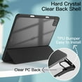 thumbnail image 2 of JETech Case for iPad Pro 12.9-Inch (2022/2021/2020/2018) with Pencil Holder, Clear Transparent Back Shell Slim Stand Shockproof Tablet Cover, Auto Wake/Sleep (Black), 2 of 7