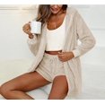 thumbnail image 2 of Amazhiyu Sexy Fuzzy 3 Piece Pajamas Lounge Sets for Womens Fluffy Fleece Warm PJ Set, 2 of 5