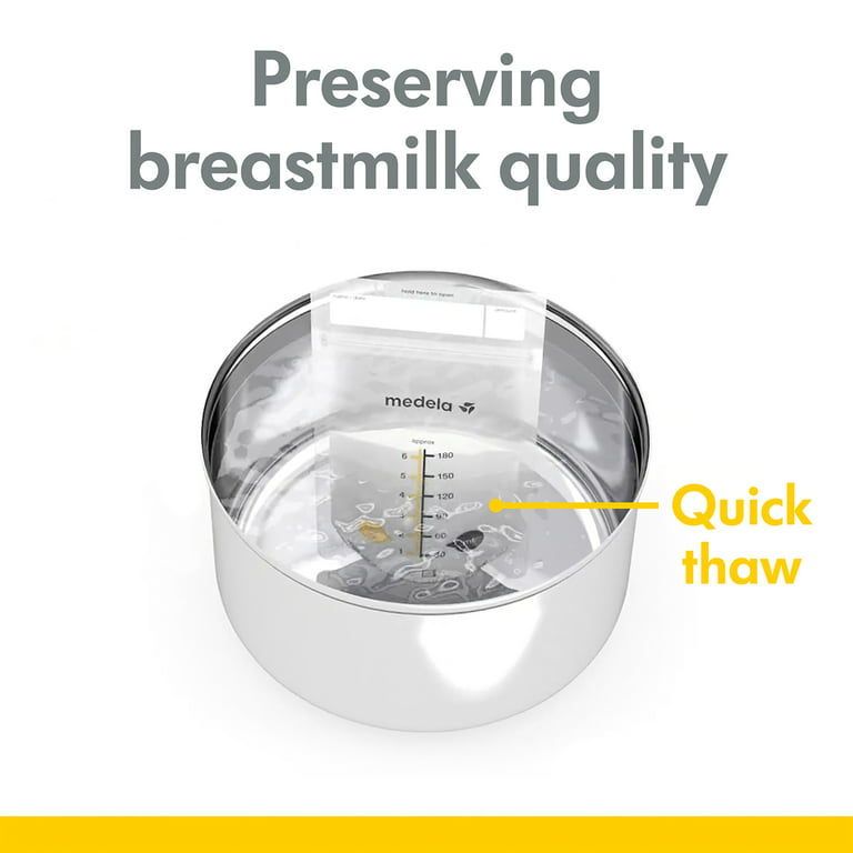 Medela Breast Milk Storage Bags, 6oz/180ml, Clear with Measurements, 68062,  100 Count