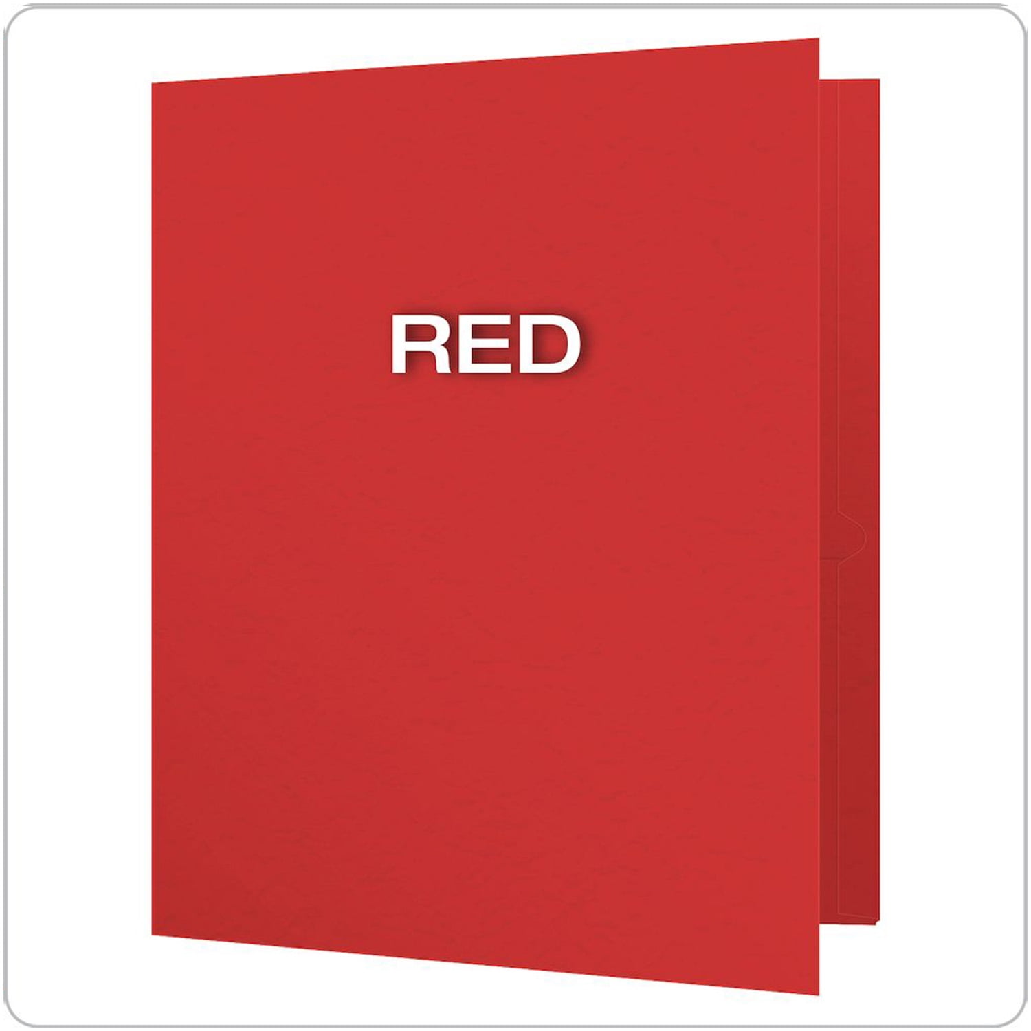 Oxford 2-Pocket Folder with Fastener, Red, Pack of 25