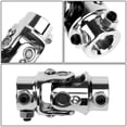 thumbnail image 4 of Universal 3.2" Length 38 Degree Working Angel 5/8"-26 Spline X 3/4" DD Stainless Steel Single Steering Shaft U-Joint, 4 of 5