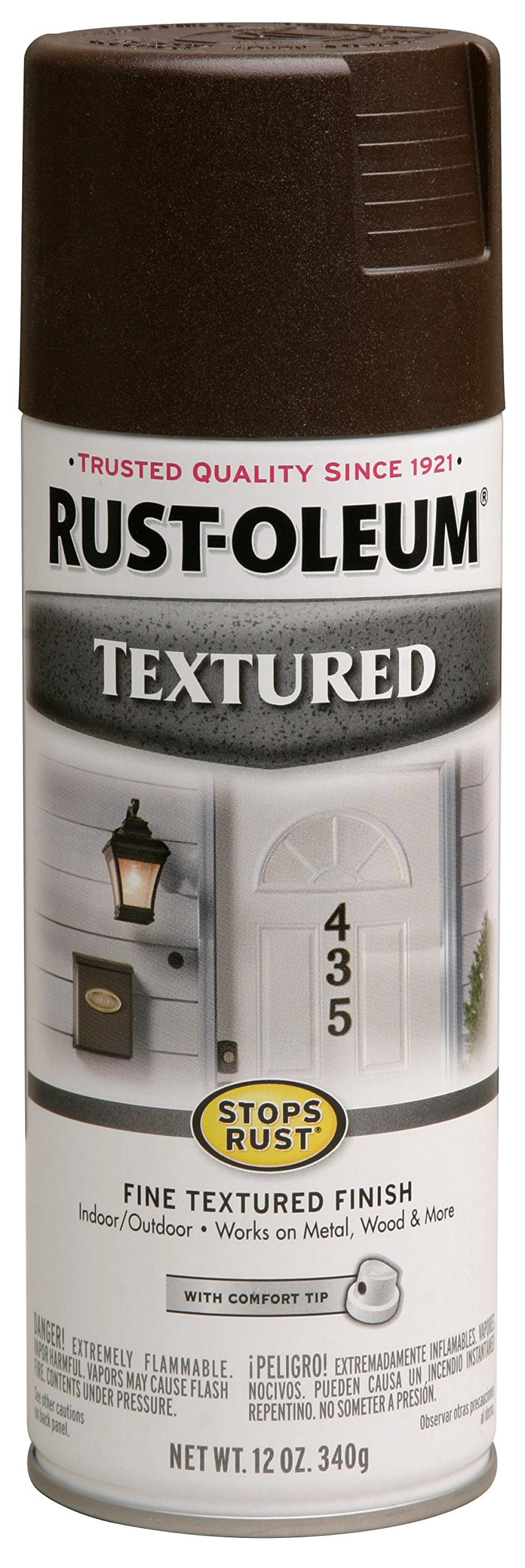 Rust Marron Pintura en aerosol Rust-Oleum 241255 texturizada 350 ml marrón oscuro ...