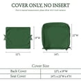 thumbnail image 7 of Pakunoda 4 Set of Waterproof Outdoor Deep Seat Cushion Replacement Slipcovers, 22" X 24" Patio Furniture Cushion Covers, Outdoor Cushion Covers with Zipper for Patio Furniture, Green, 7 of 7