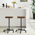 thumbnail image 3 of VECELO Set of 2 Bar Stools, Kitchen Breakfast Dining Chairs for Dining Room, Kitchen, Small Space, Brown, 3 of 7
