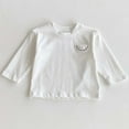thumbnail image 2 of Toddler Baby Boy Girl Basic Solid Organic Cotton T Shirts Tops Long Sleeve Tee Shirt Girls Clothes For 0 2Y, 2 of 7