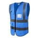 thumbnail image 5 of Chaleco Reflectante de Seguridad Perfecl Brillante Cremallera Frontal Azul XL, 5 of 8
