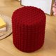 thumbnail image 3 of 2x Fundas Otomanas Redondas Protección Otomana para Sala de Estar Rojo Vino , 2 piezas, 3 of 8