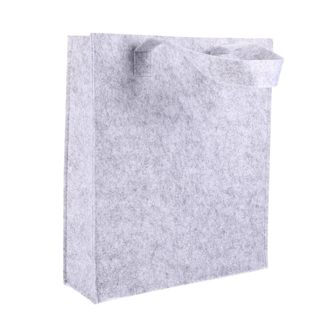 unbranded 1Ud Bolsa De Compras De Fieltro Gris Reutilizable Plegable Para Uso Diario