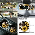 thumbnail image 5 of Yuyamidu Sunflower Car Seat Covers Brown Cow Print Steering Wheel Cover Seat Belt Strap Pad Handbrake Cover Gear Shift Knob Cover Rubbish Bin Armrest Pad Rearview Mirror Cover Coasters, Set of 14, 5 of 7
