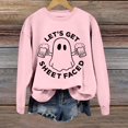 thumbnail image 4 of EHQJNJ Sweatshirts pour Femmes Graphique Café Imprimé Col Rond Manches Longues Hoodie Pull Top Sweatshirts pour Femmes avec Poches Sweatshirts Fantaisie pour Femmes, 4 of 4