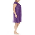 thumbnail image 3 of EZI Nightgowns for Women - Soft & Breathable Satin Night Gowns for Adult Women - Medium to Plus Size Womens Sleep Shirts - Knee-Length Nightgown, 3 of 9