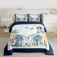 thumbnail image 2 of Homewish Kids Children Cartoon Dinosaur 2pcs Bedding Comforter Set,Kawaii Jungle Animal Twin Comforter Sets,Cute Dino Breathable Bedding Set,Lightweight Room Decor,Reversible, 2 of 8