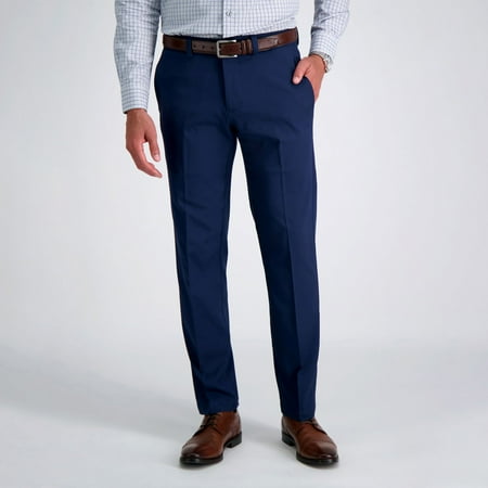 Men's Haggar® Cool Right® Performance Flex Straight-Fit Flat-Front Pants Color: Midnight Size: 34X32