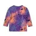 thumbnail image 5 of Abcomgle Halloween Shirts for Kids Boys Spooky Bat Spider Graphic Tee Shirts for Girls Crewneck 3/4 Sleeve Tshirts for Girls Fall Funny Holiday Blouses for Girls,7-8 Years, 5 of 5