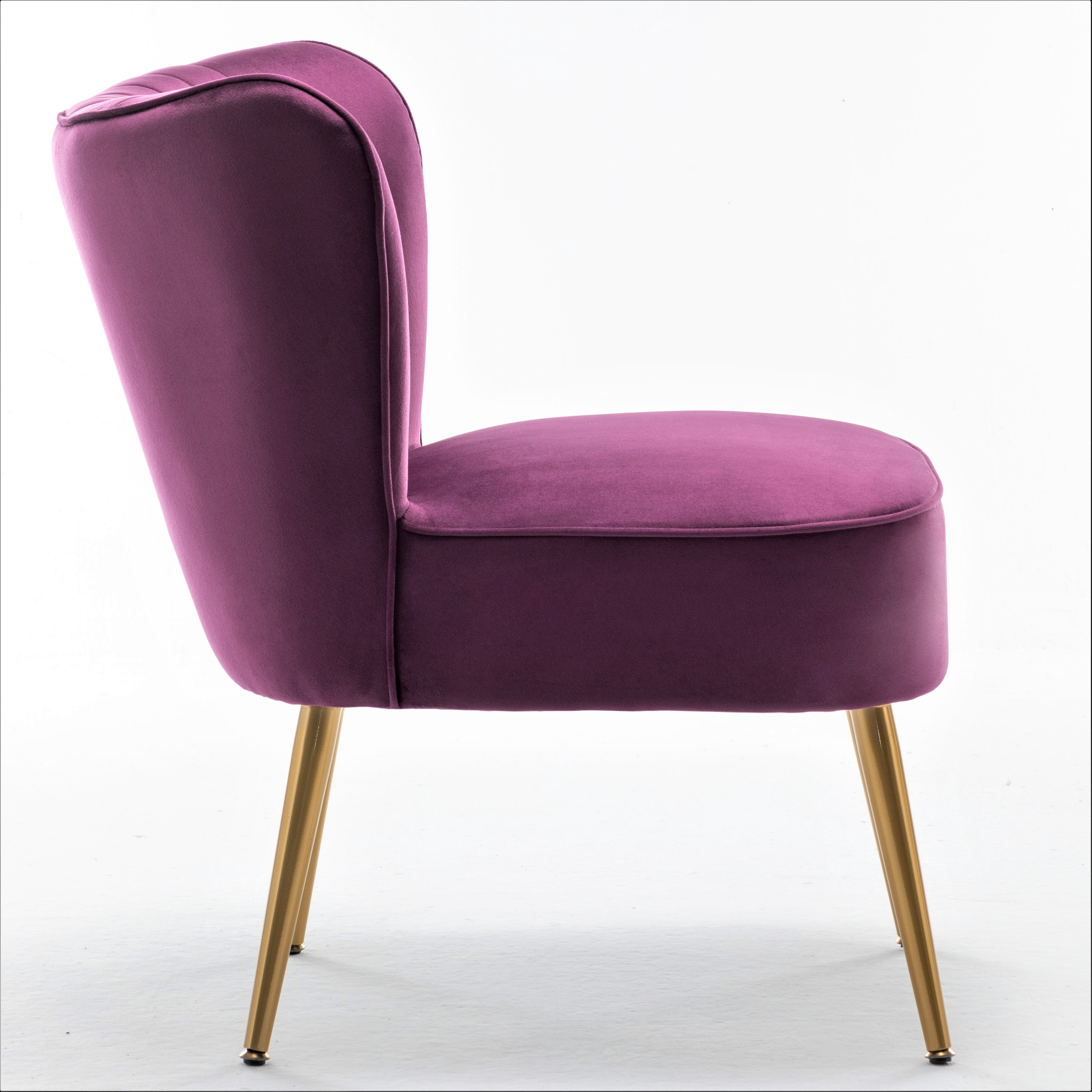 US Pride Furniture Sauter 23.2" Wide Mid-Century Modern Microfiber Accent Chair, Purple