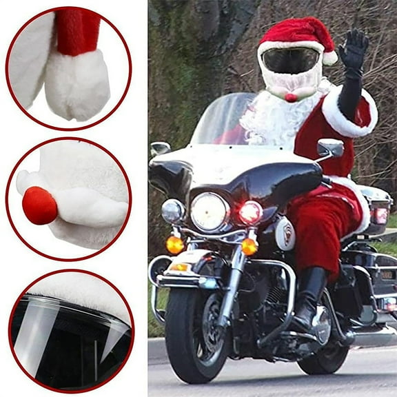Accessories Christmas Motorcycle Head Cover - Decorative Full Ideal for Riding Enthusiasts