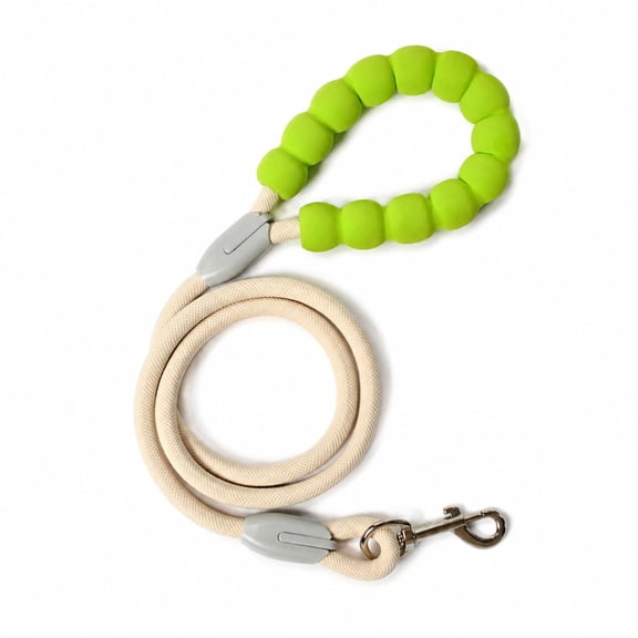 Rope Dog Leash 5 ft with Comfortable Padded Handle, Highly Reflective Threads Strong Dog Leash for Puppies Small Medium and Large Dogs