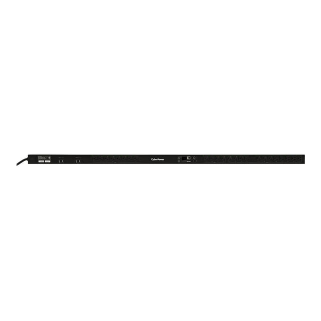 CyberPower Switched Metered-by-Outlet PDU81102 - Unité de distribution d'Énergie (Montage en Rack) - AC 100-120 V - Ethernet, USB, serial - Entrée: NEMA L5-20 - Connecteurs de Sortie: 24 (NEMA 5-20R) - 0U - 10 ft cord