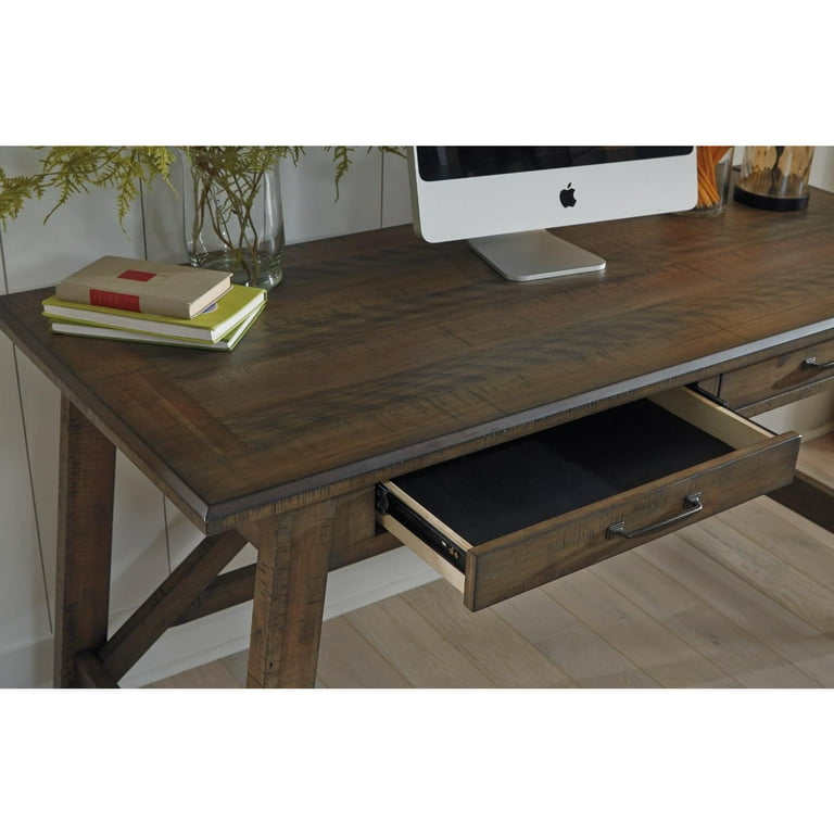 Signature Design by Ashley Johurst Rustic Gray Casual Home Office