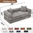 thumbnail image 2 of SOULART 73.00" Cloud Couch, Gray Sectional Sofa with Modular Convertible Design,Folding Mattress Sofa Bed for Small Spaces, 2 of 13