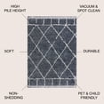 thumbnail image 3 of JONATHAN Y MERCER SHAG 3 x 5 Area Rug, Mercer Plush Tassel Moroccan Geometric Trellis - Blue/Cream, MCR101A-3, 3 of 4