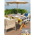 thumbnail image 5 of Outdoor Tablecloth with Umbrella Hole for Patio/Picnic/Party/Camping, Pig Sunflower Western Waterproof Table Cloth Rectangle Table Cover Washable, Rustic Daisy Black Buffalo Plaid (52"x 70"), 5 of 8