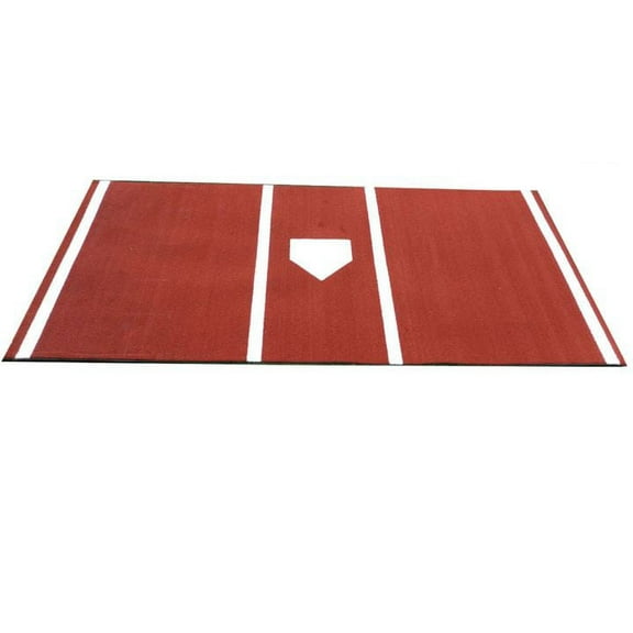 Cimarron Deluxe 7x12 Home Plate Mat w Throw Down Home Plate - Clay