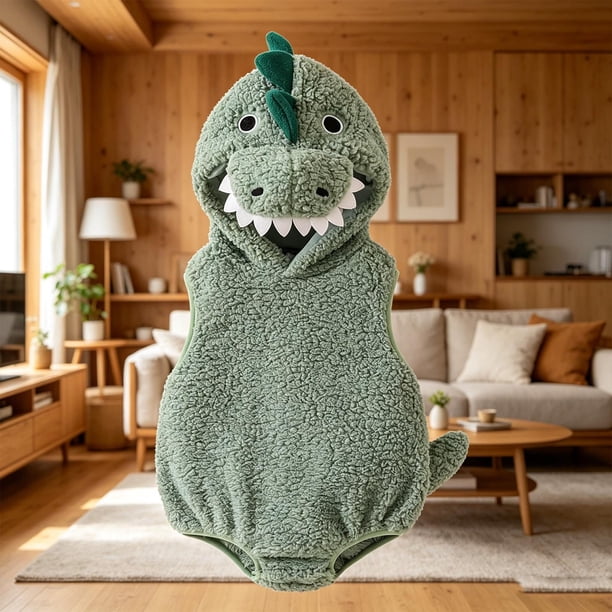 Boy Girl Dinosaur Cute Sleeveless Romper With Hat Newborn Infant Clothes