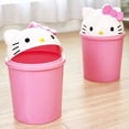 thumbnail image 4 of Hello Kitty Clamshell Dustbin Trash Can Rubbish Bin Kawaii Trash Can Bedroom Living Room Toilet Paper Basket, 4 of 9
