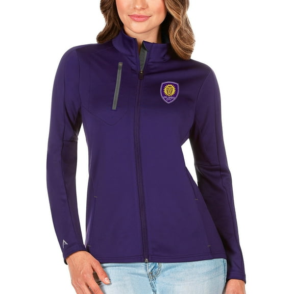 Women's Antigua Purple/Silver Orlando City SC Generation Full-Zip Jacket
