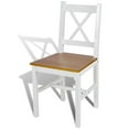 thumbnail image 2 of vidaXL Dining Chairs 6 pcs White Pinewood, 2 of 4