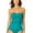 Green, variant on ANNE COLE Women's Green Stretch Ruched Molded Cups Lined Sweetheart Twist Front Bandeau Tankini Swimsuit Top S