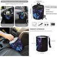 thumbnail image 4 of Yuyamidu 12pcs Wolf Car Seat Covers Set Galaxy Front Car Seat Protector with Steering Wheel Cover Seat Belt Pads Armrest Prorector Trash Bin Sunglass Pocket Rear View Mirror Cover Coasters Key Chain, 4 of 7
