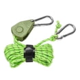 thumbnail image 4 of Colgador de cuerda de trinquete para polea, tensor de cuerda elástica para tienda de campaña, configuración rápida con mosquetón, cuerda de viento M y verde, 4 of 8