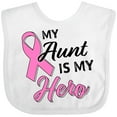 thumbnail image 3 of Inktastic My Aunt is My Hero Breast Cancer Awareness Boys or Girls Baby Bib, 3 of 4