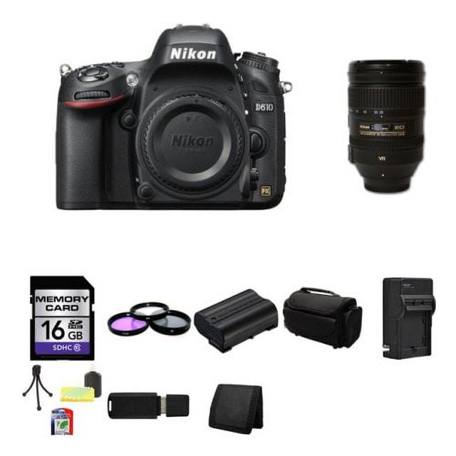 Nikon Cámara Réflex D610 24.3 MP CMOS Fx (Solo Cuerpo) + Lente Nikon AF-S NIKKOR 28-300mm f/3.5-5.6G ED VR Vers. Int. sin Garantía + Tarj. 16GB + Kit Filtros + Batería y Más