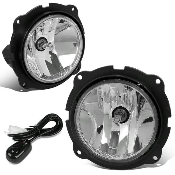 DNA Motoring For 07-12 Ford Escape Clear Lens Front Bumper Fog Light Lamps Pair w/Wiring Harness Switch