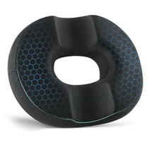 WANALIT Donut Pillow,Memory Foam Seat Chair Cushion for Men and Women,Tailbone Pain and Hemorrhoids Relief,Black