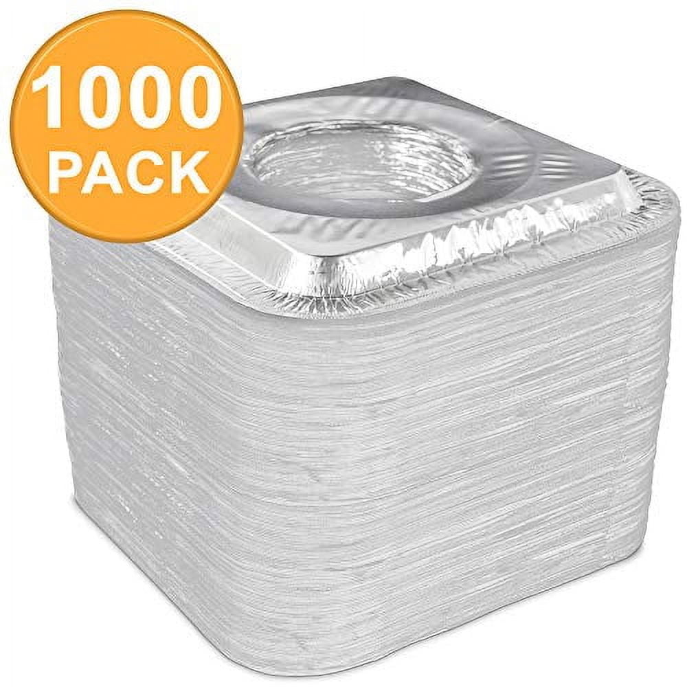 FMP Brands 1000 Pack 8.5 Inch Square Stove Burner Covers for Gas & Electric Stove Top, Disposable Aluminum Foil Stove Burner Liners, Stove Top Cover for Electric & Gas Burners, Keep Range Stove Clean