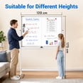 thumbnail image 2 of Tacwily 48x36 inch Rolling Whiteboard on Wheels, Magnetic Dry Erase Board with Stand, 4' x 3' Easel, 2 of 6