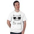 thumbnail image 4 of Be Cool Hipster Cat with Glasses Men's Graphic T Shirt Tees Brisco Brands X, 4 of 6