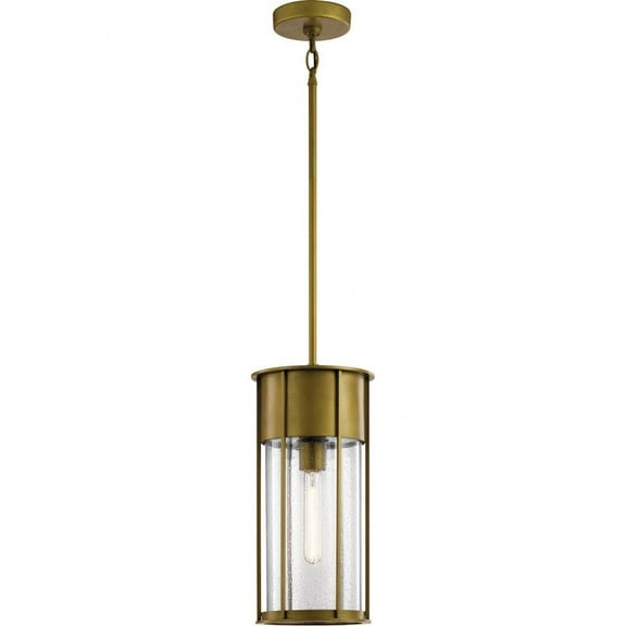 59082NBR-Kichler Lighting-Camillo - 1 Light Outdoor Hanging Pendant In Transitional Style-17.5 Inches Tall and 8 Inches Wide-Natural Brass Finish