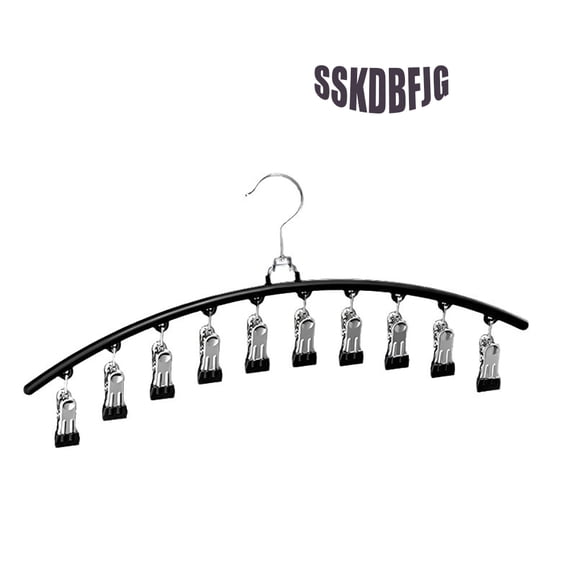 SSKDBFJG Legging Organizer for Closet,Space Saving Hanging Closet Organizer w/Rubber Coated Closet Organizers and Storage, Black( 2 PCS )
