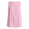 thumbnail image 3 of ZVNAH Camisole à devant Plissé pour Femme, Blouse Décontractée Sans Manches à Col Rond et Coupe Ample, P-2TG, 3 of 6